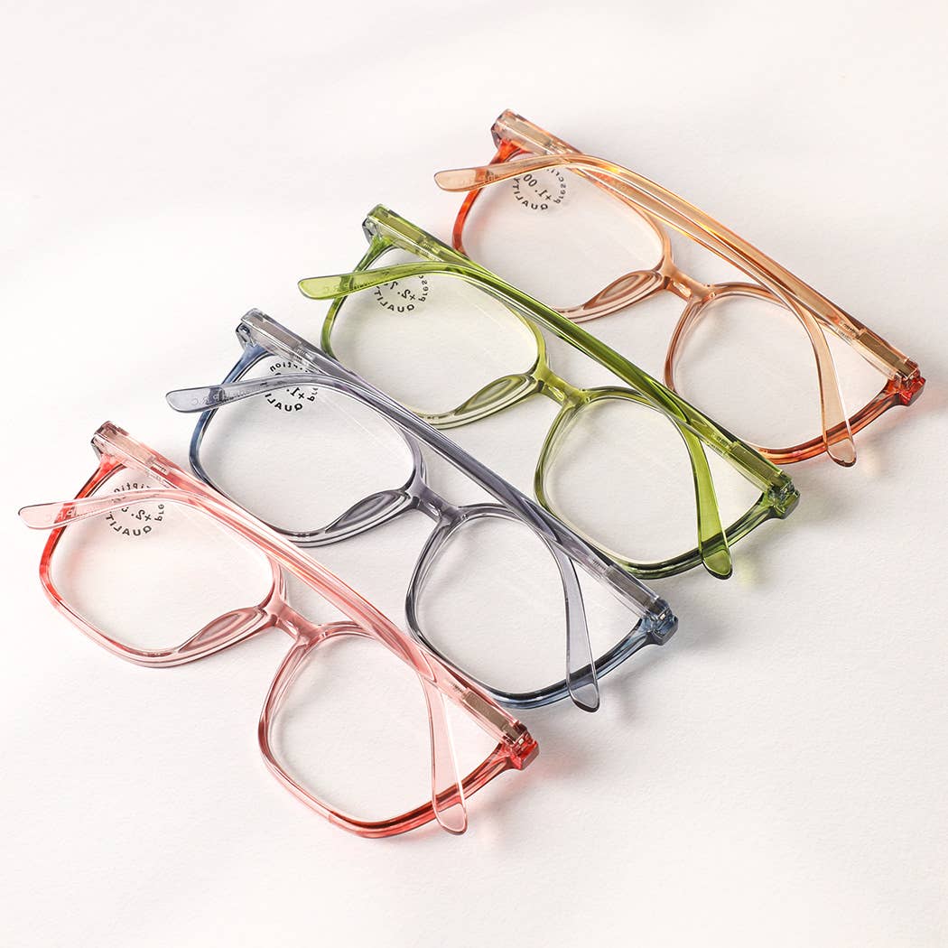  ASSORTED COLORS Colorful Oversized Square Shape Reading Glasses for wholesale on Faire2
