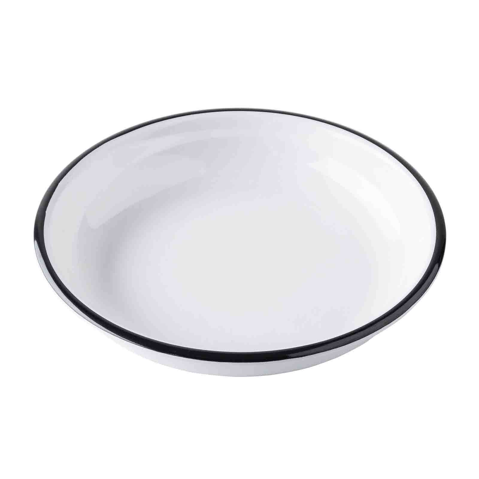 TableCraft Products Company - Wholesale Bowl - Canteen Collection 24 ounce Melamine Bowl, White/Black1