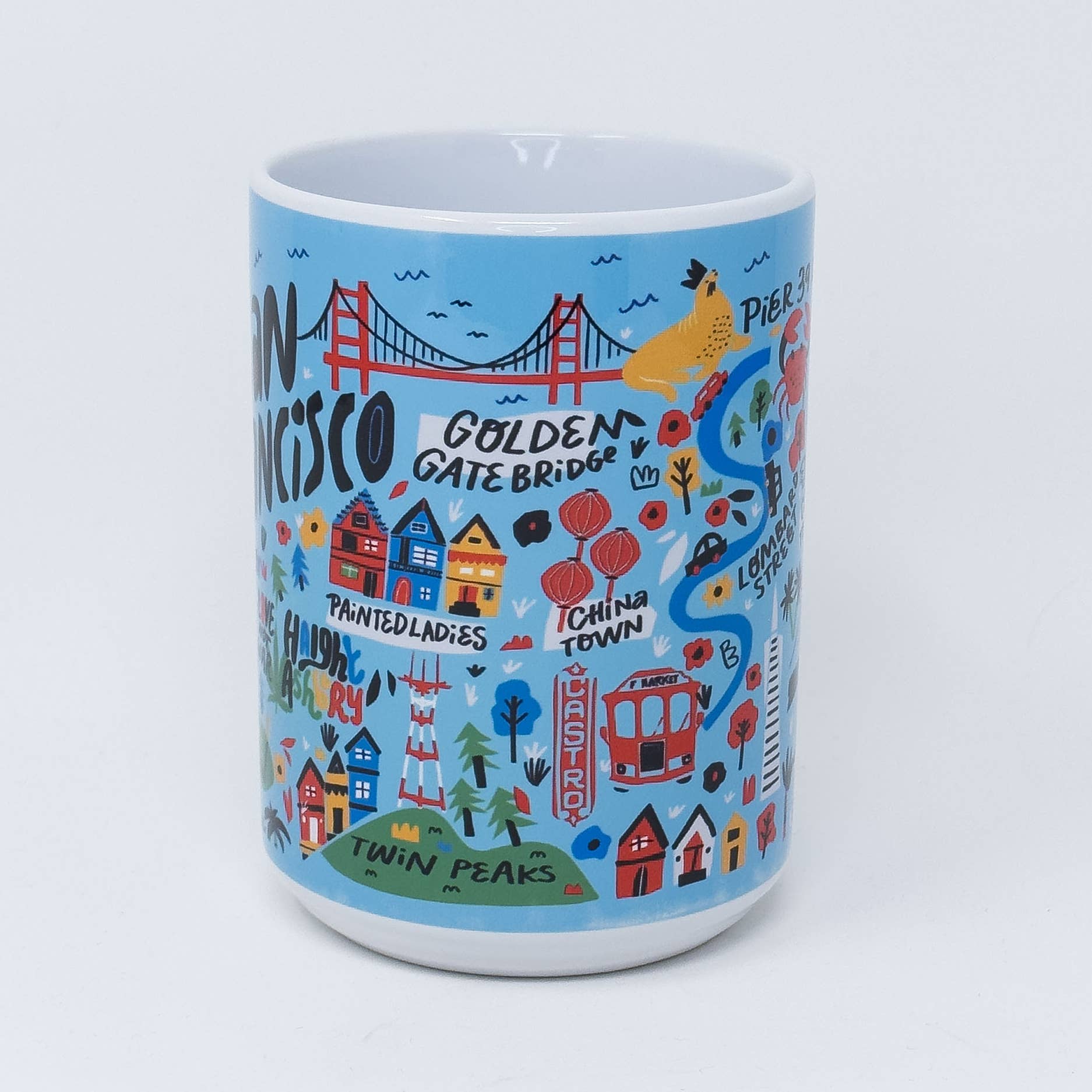 Local Notion - Wholesale Coffee Mug - SF Cartoon Map Mug1