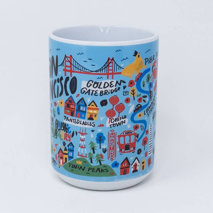 Local Notion - Wholesale Coffee Mug - SF Cartoon Map Mug1
