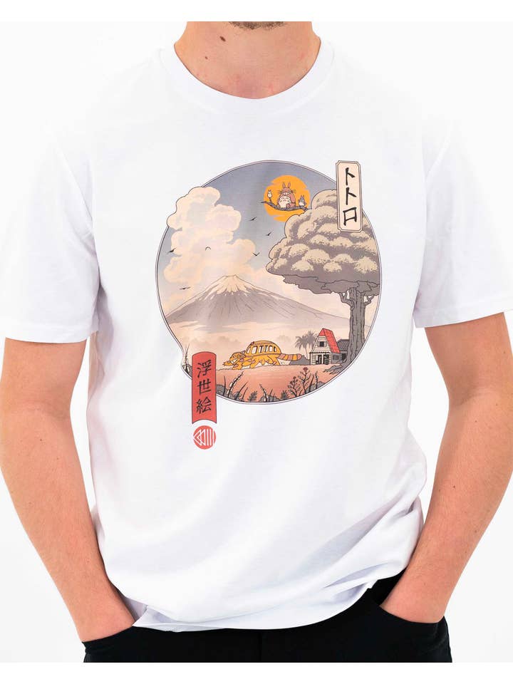 Grafitee - Wholesale Screen Printed T-Shirt - Unisex - Totoro Ukiyo-e T-shirt - Totoro graphic tee6
