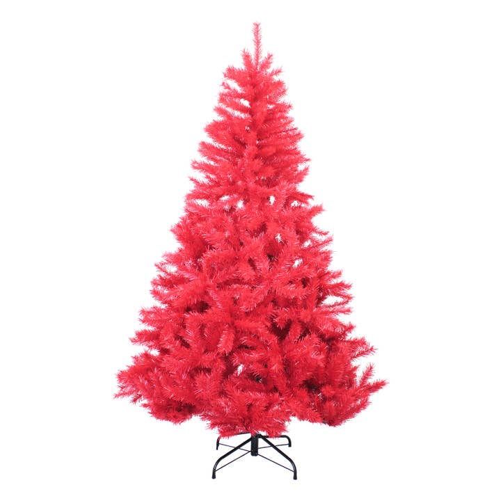 Perfect Holiday - Wholesale Artificial Christmas Tree - 6' Norway Pine Tree for Halloween and Christmas -OR,RD,BL,PK4