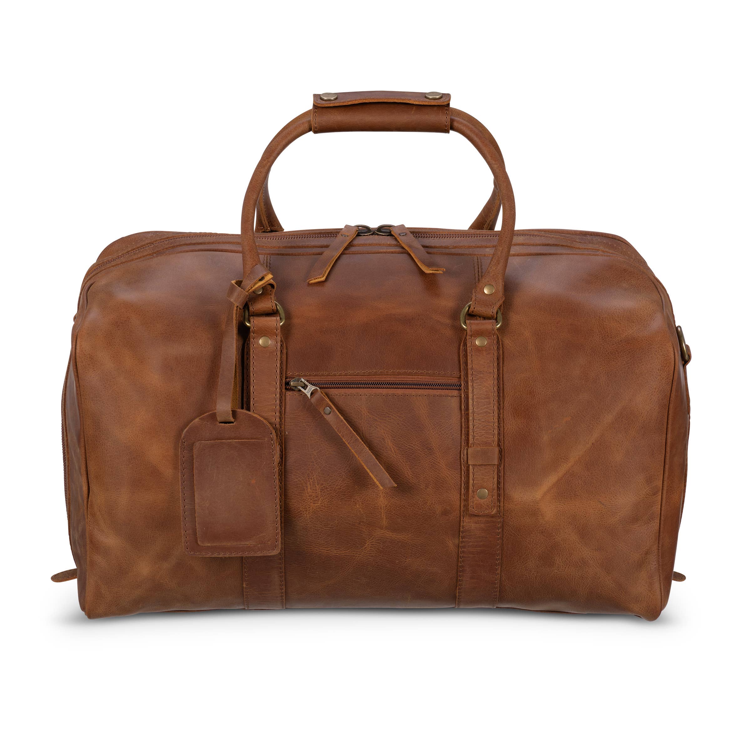 Hides - Wholesale Weekender Bag - Men's - Big Mouth 40L Leather Duffle - Airline Friendly Travel Bag11