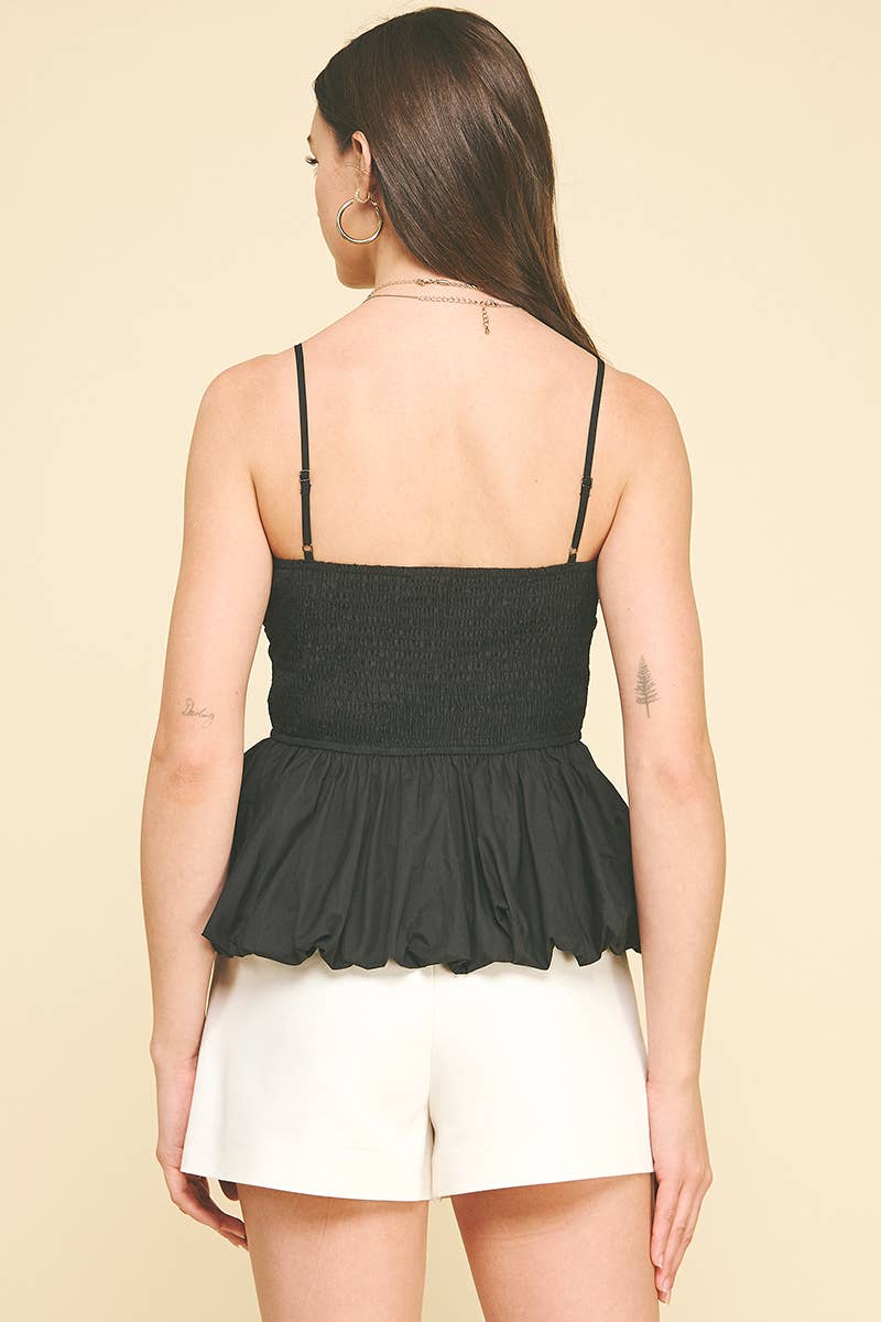 PINCH - Wholesale Blouse - Women's - BUBBLED HEM SLEEVELESS TOP - 6072T3