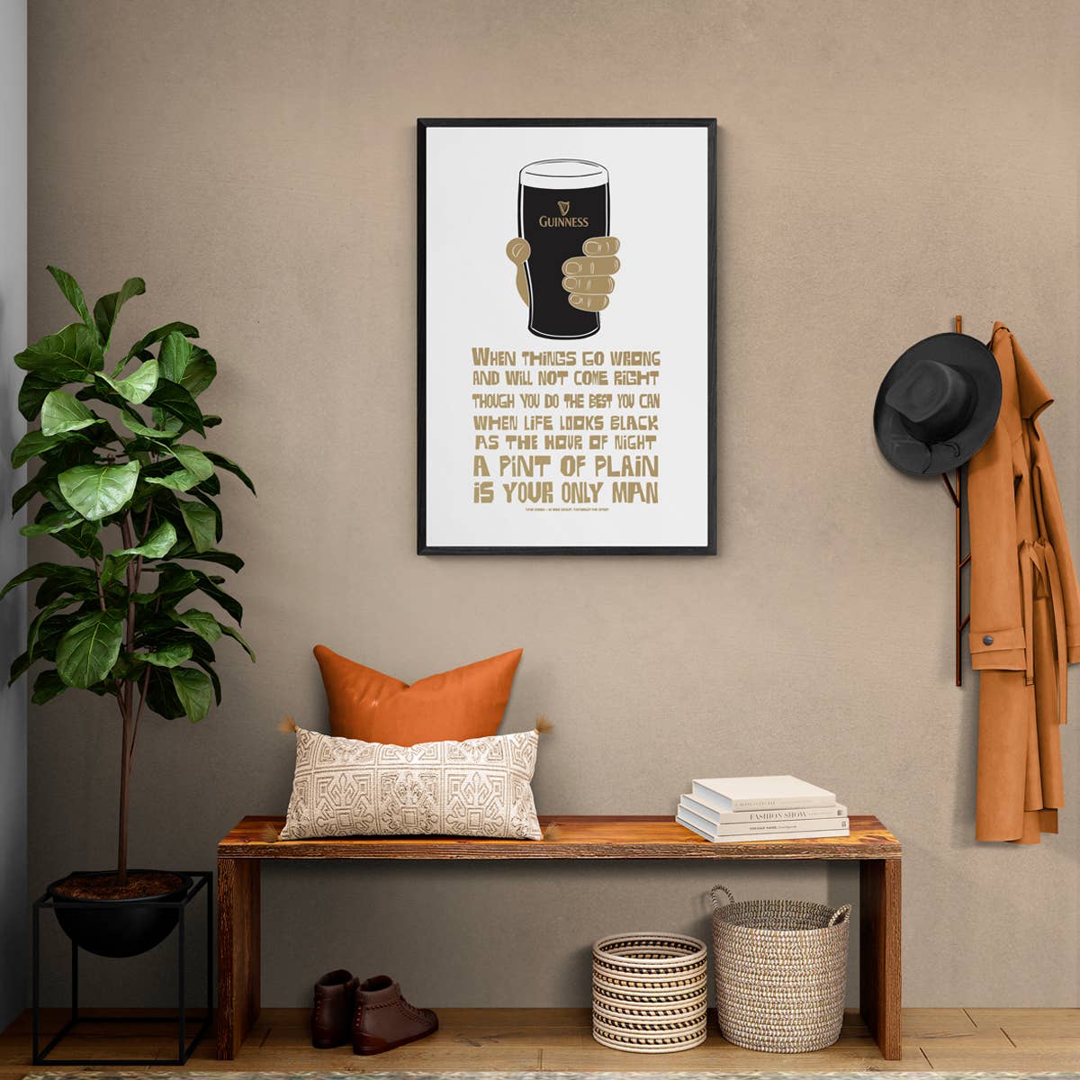 Aran Art Studio - Wholesale Poster - Guinness Poster - Ireland (Original print 24" x 36") Irish1