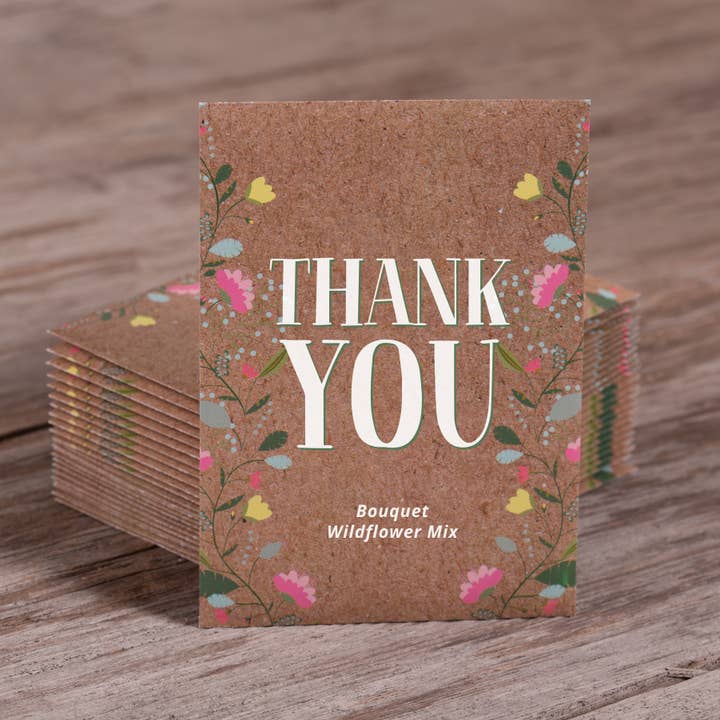 Bentley Seed Co. - Wholesale Plant Seeds - Thank You Natural Brown - Bouquet Wildflower Seed Packets