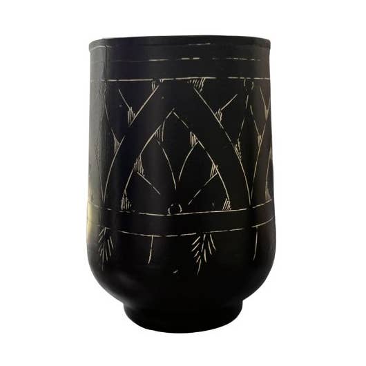 Gobelet En Laiton Noir Gravé pour la vente par SAVONNERIE BUISSONNIERE