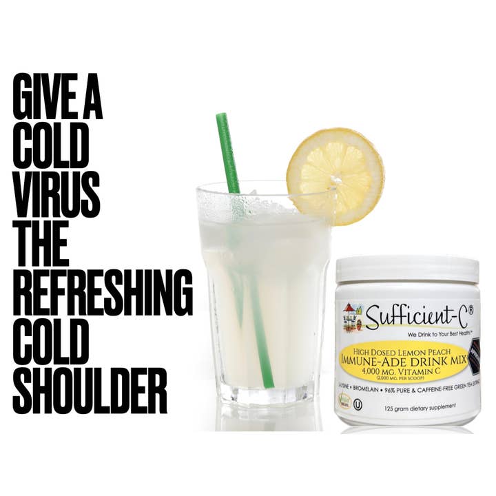 Sufficient C - Wholesale Powdered Health Drink - Sufficient-C®Hi-Dose Vitamin C Lemon Peach Immune-Ade drink