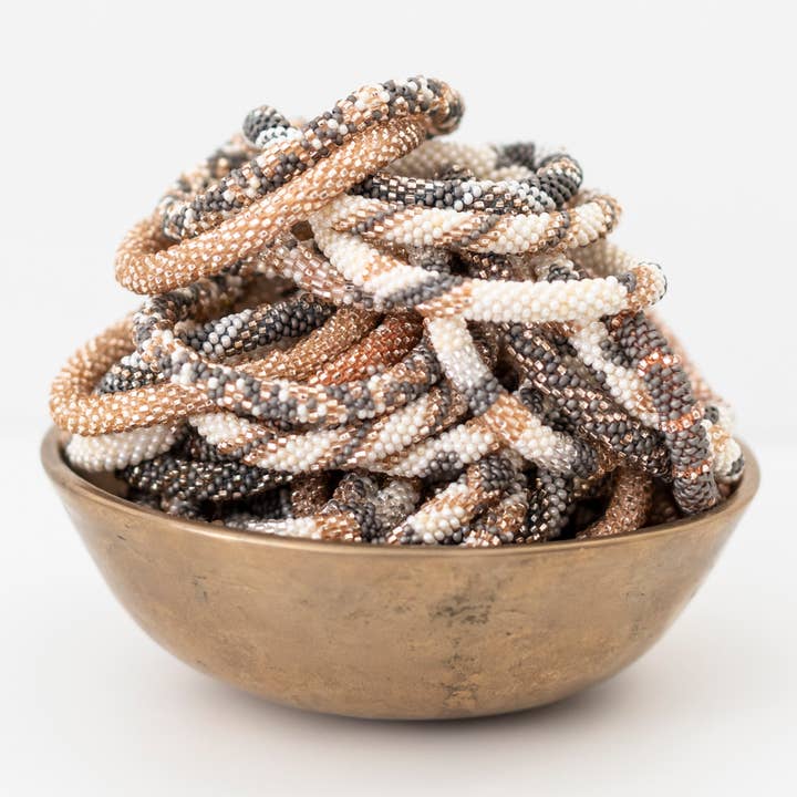Aid Through Trade - Wholesale Beaded Bracelet - The Original Roll-On® Bracelet Bubbly - Set of 12