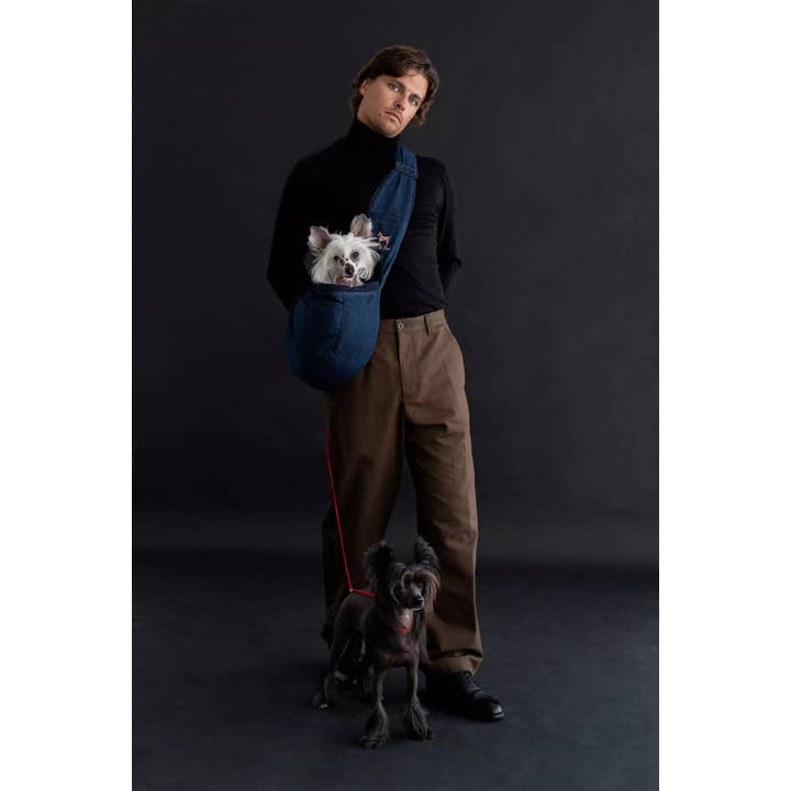 NOAH AND PAW LLC - Wholesale Pet Carrier - Cat/Dog - Premium Denim Pet sling Carrier 3x Safety10