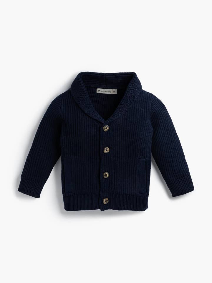 Cardigã Universitário_Azul Marinho por atacado de Monica + Andy