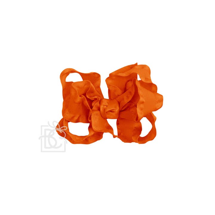 Beyond Creations, LLC - Wholesale Hair Bow - Kids - DOUBLE RUFFLE BOW ON CLIP104