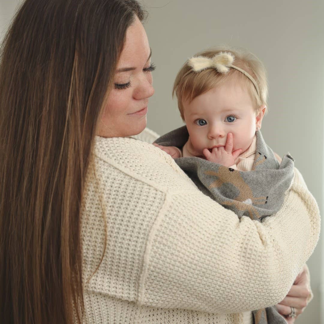 Bleu La La - Wholesale Swaddle - Baby - 100% Luxury Cotton Receiving Swaddle Baby Blanket - Deer20