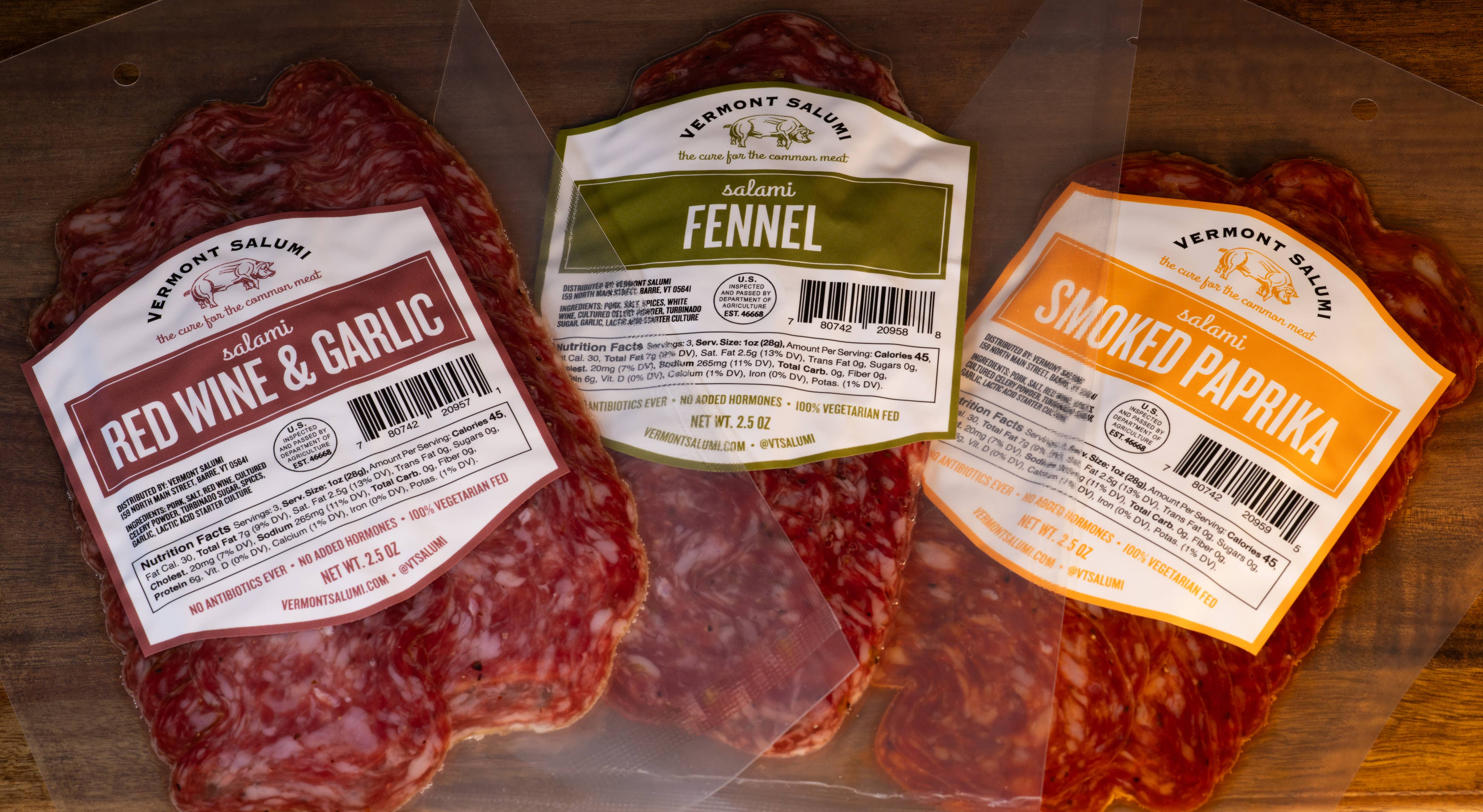 Vermont Salumi - Wholesale Salami - Red Wine & Garlic Sliced Salami1