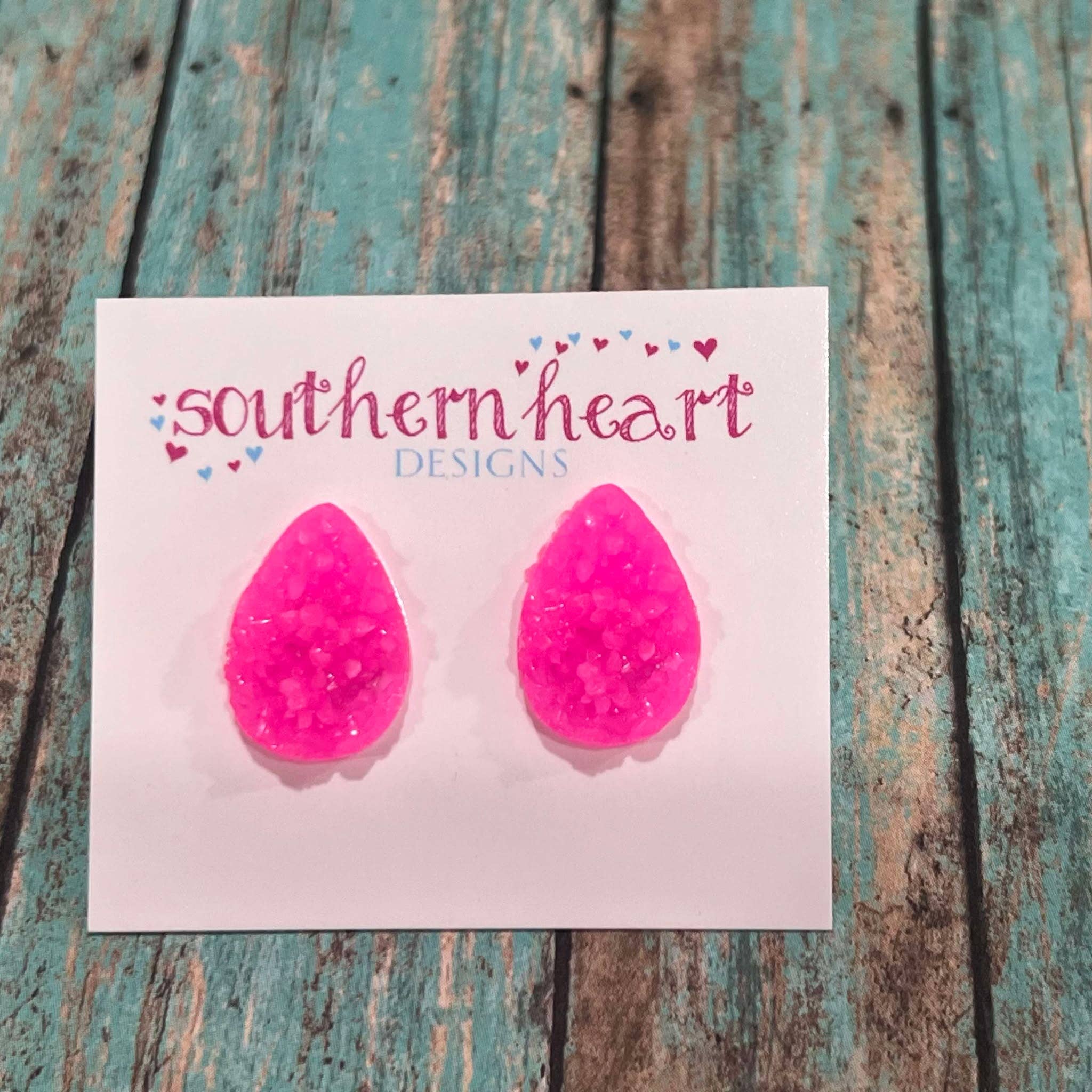 Southern Heart Designs - Vente Clous d'oreille - Boucles d'oreilles en forme de larme0