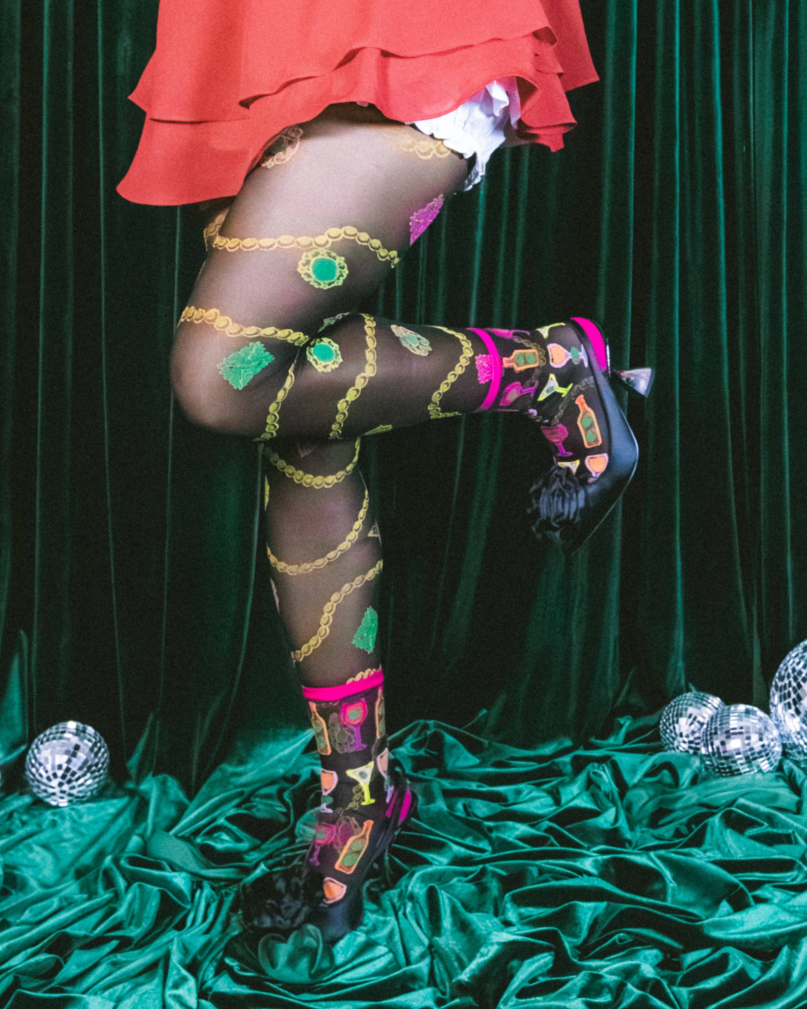 Sock Candy - Venta al por mayor Medias - Mujer - Medias transparentes negras Pearls & Jewels11