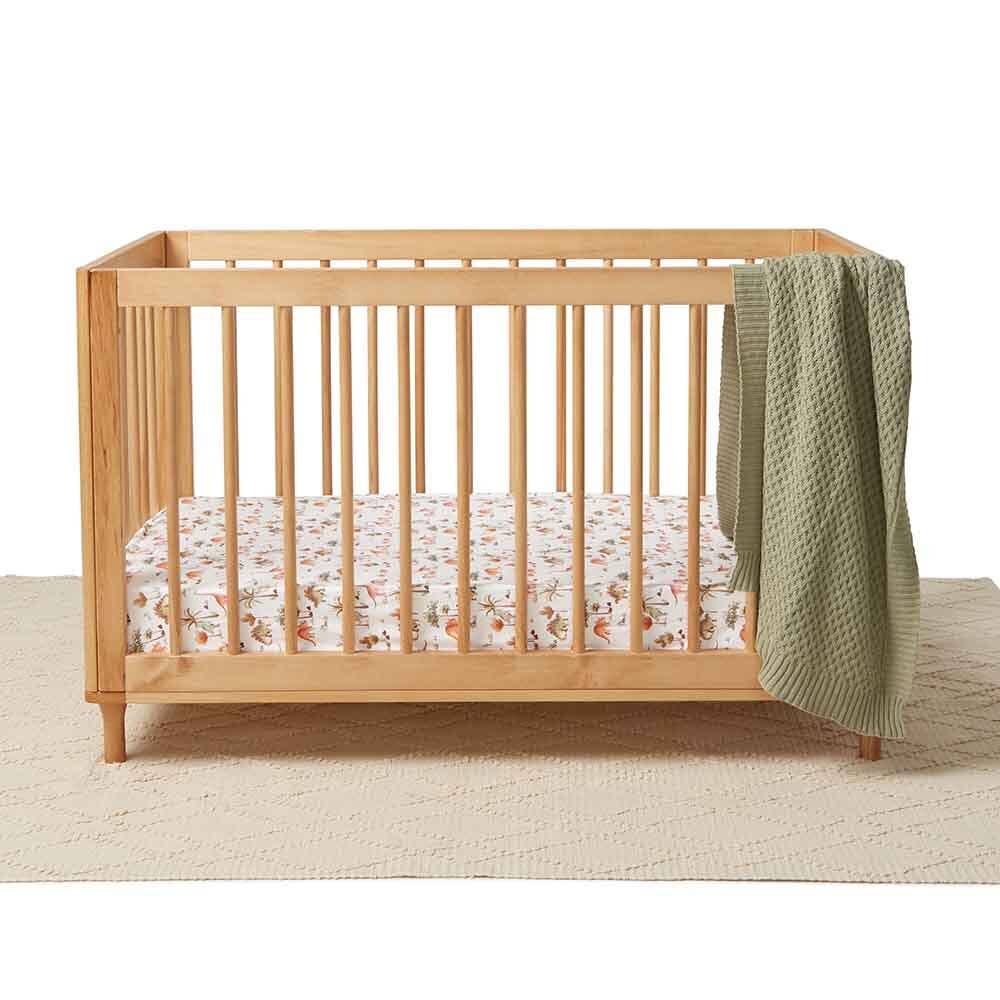 Snuggle Hunny – Cobertor de cama - Crianças e bebés por atacado – Manta orgânica de bebê Snuggle Hunny Dewkist com tricô em diamante3