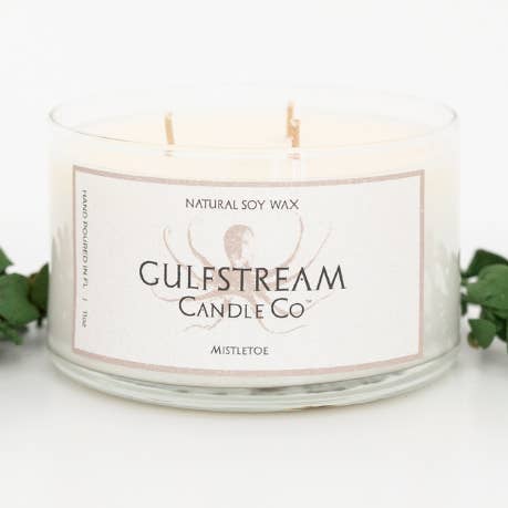 Mistletoe Soy Candle for wholesale by Gulfstream Candle Company