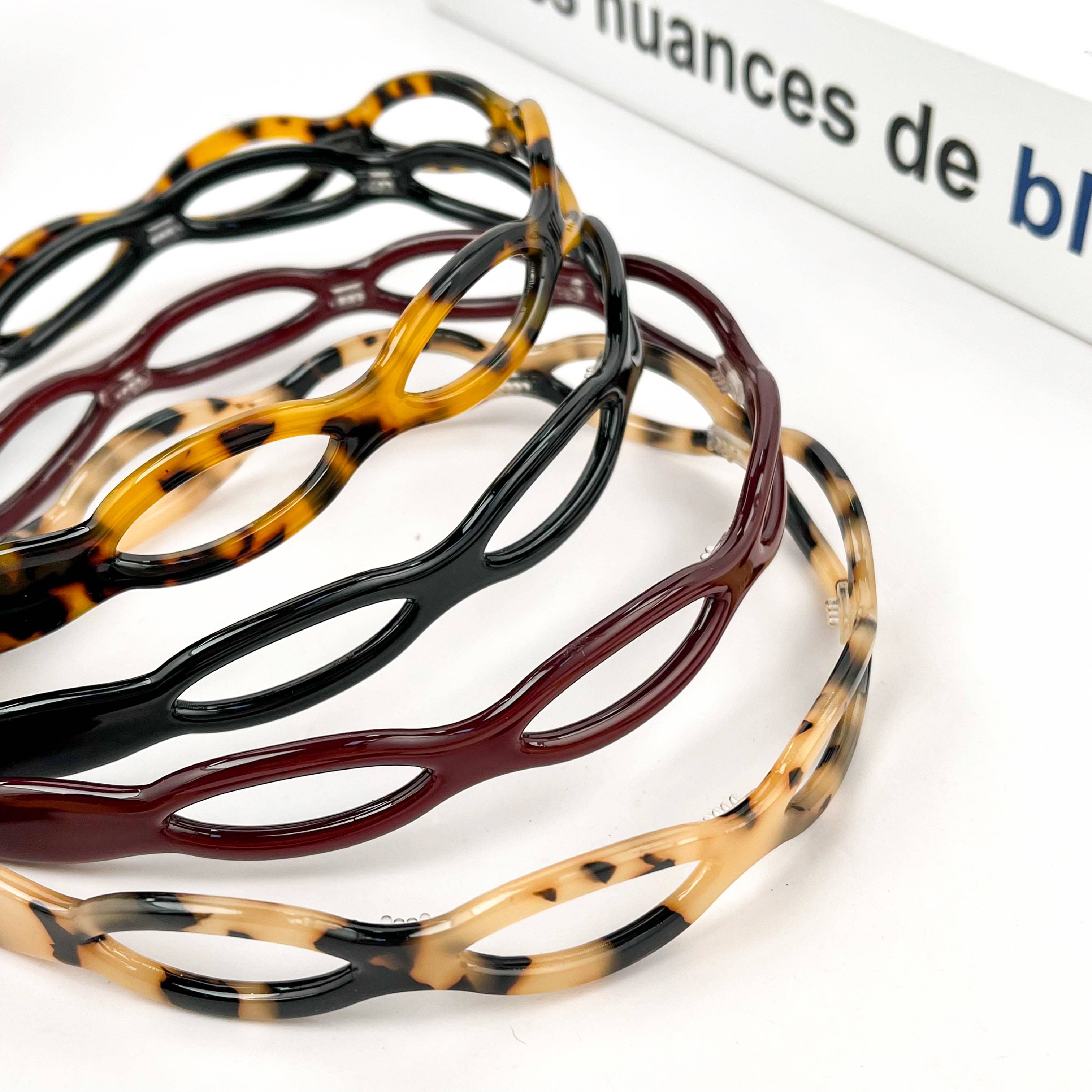 TheDivaSoap - Wholesale Fashion Headband - Women's - Round Hollow Chain Design Acetate Headband5