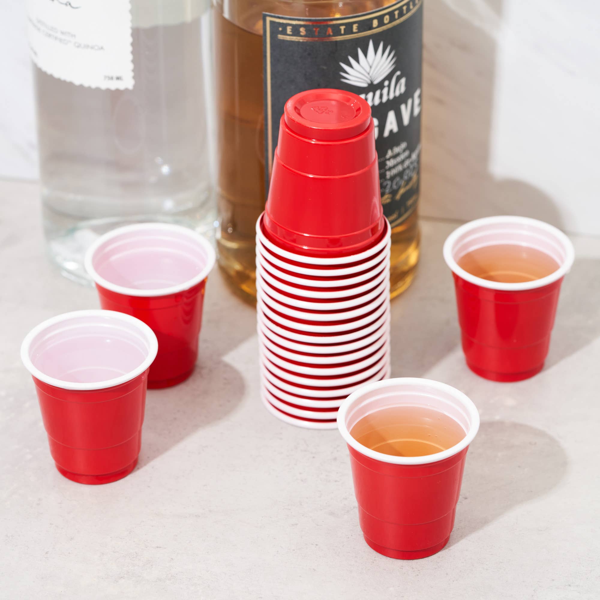 TRUE - Wholesale Disposable Cup - Party Disposable Red Plastic Shot Glasses Pack of 206