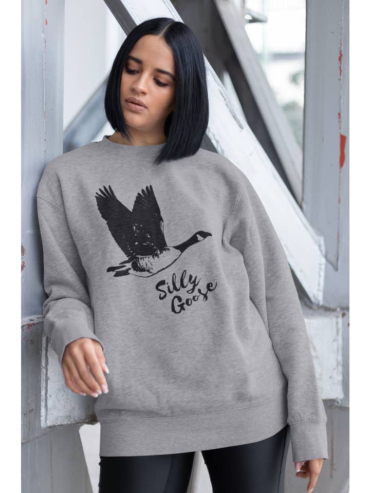 The InkPAD Shop – Camisola gráfica - Mulher por atacado – MOLETOM UNISSEX SILLY GOOSE, SUÉTER ENGRAÇADO, CONJUNTO FAMILIAR3