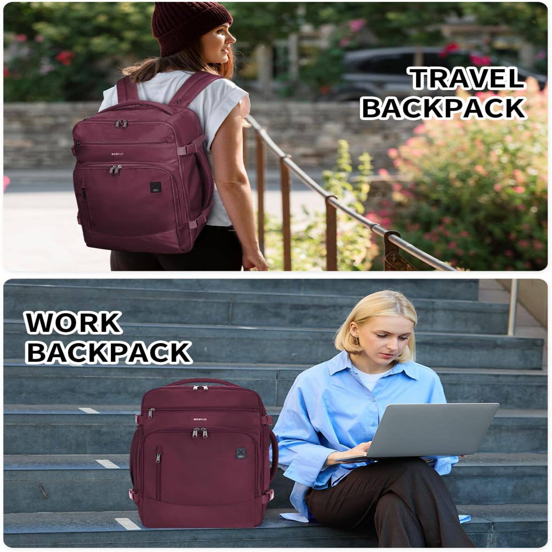 wandf - Wholesale Backpack – Unisex - ECOHUB 30L Flight-Approved Backpack USB Charging Port Bags62