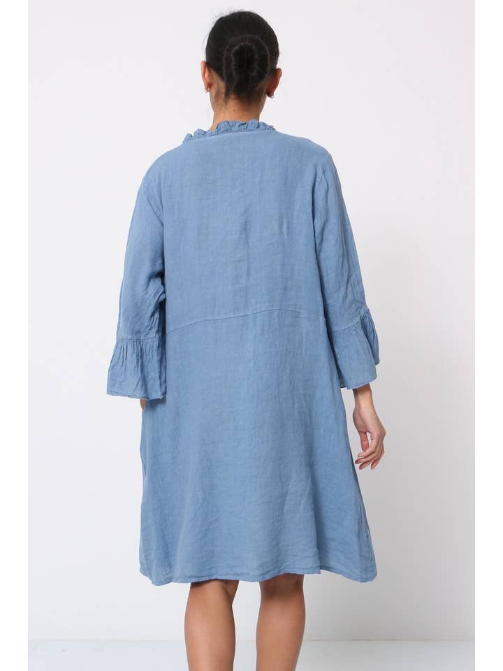 LÉA & LUC - Wholesale Dress - Women's - Short dress in 100% linen REF.134423