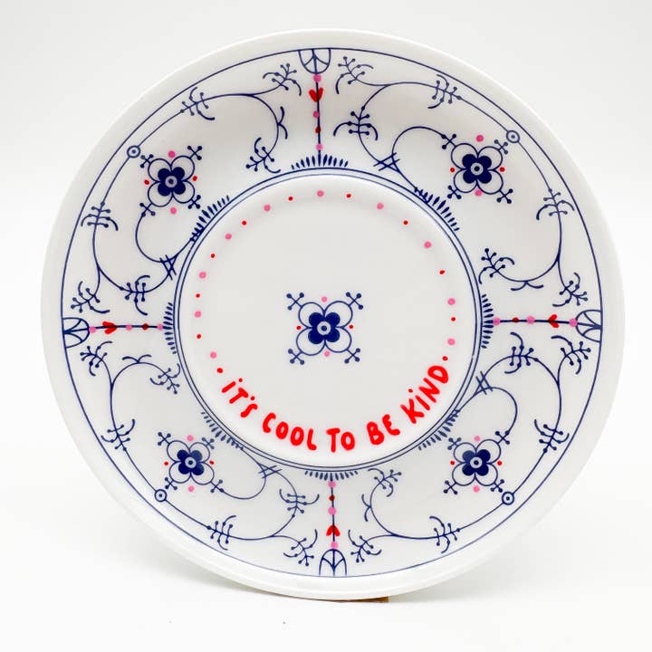Wall plate small IT'S COOL TO BE KIND "nordish" for wholesale by ohRuby