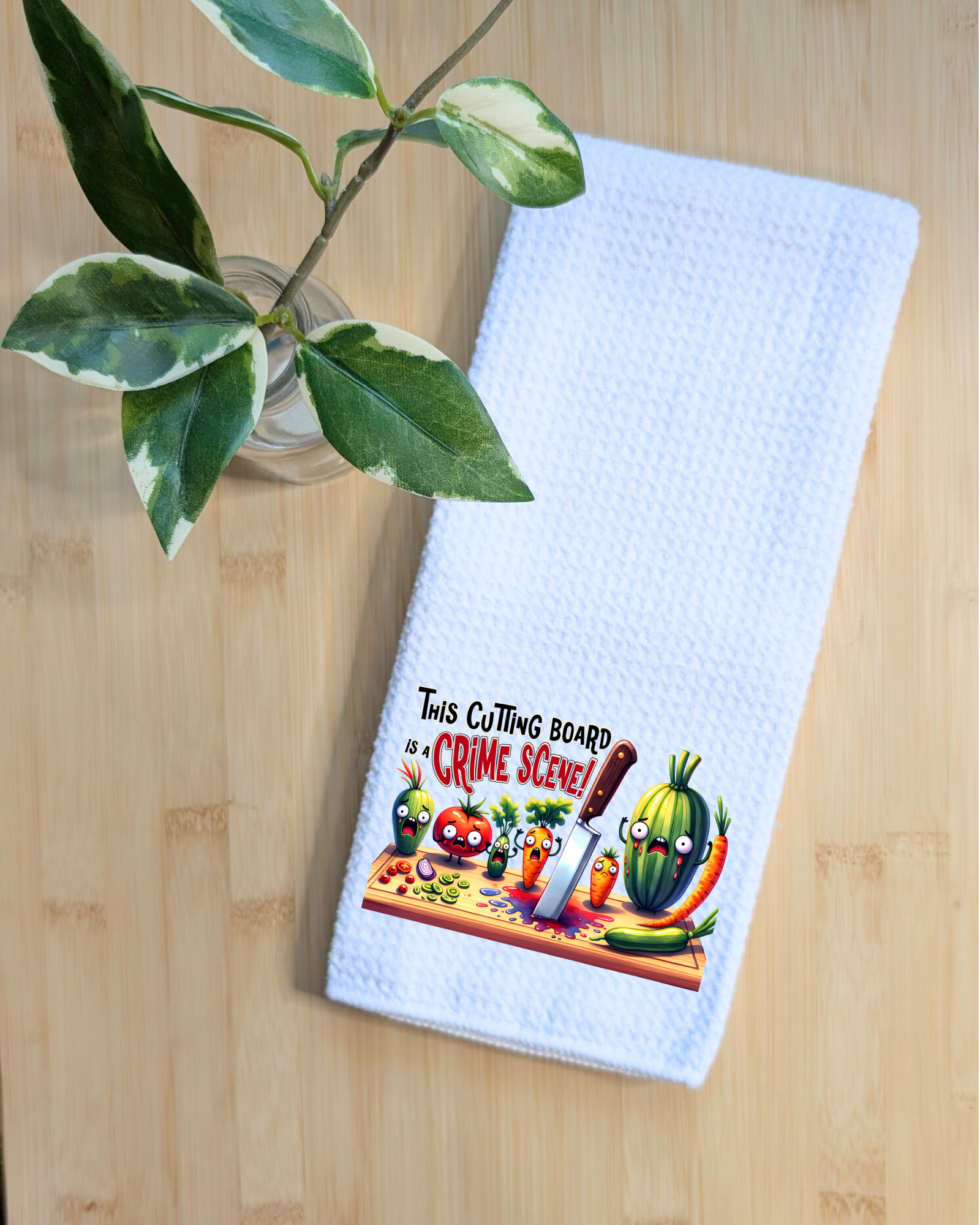 Creations by Terra - Wholesale Tea Towel - Tea Towel Waffle Fabric Kitchen Sarcastic Funny 16" x 24"0