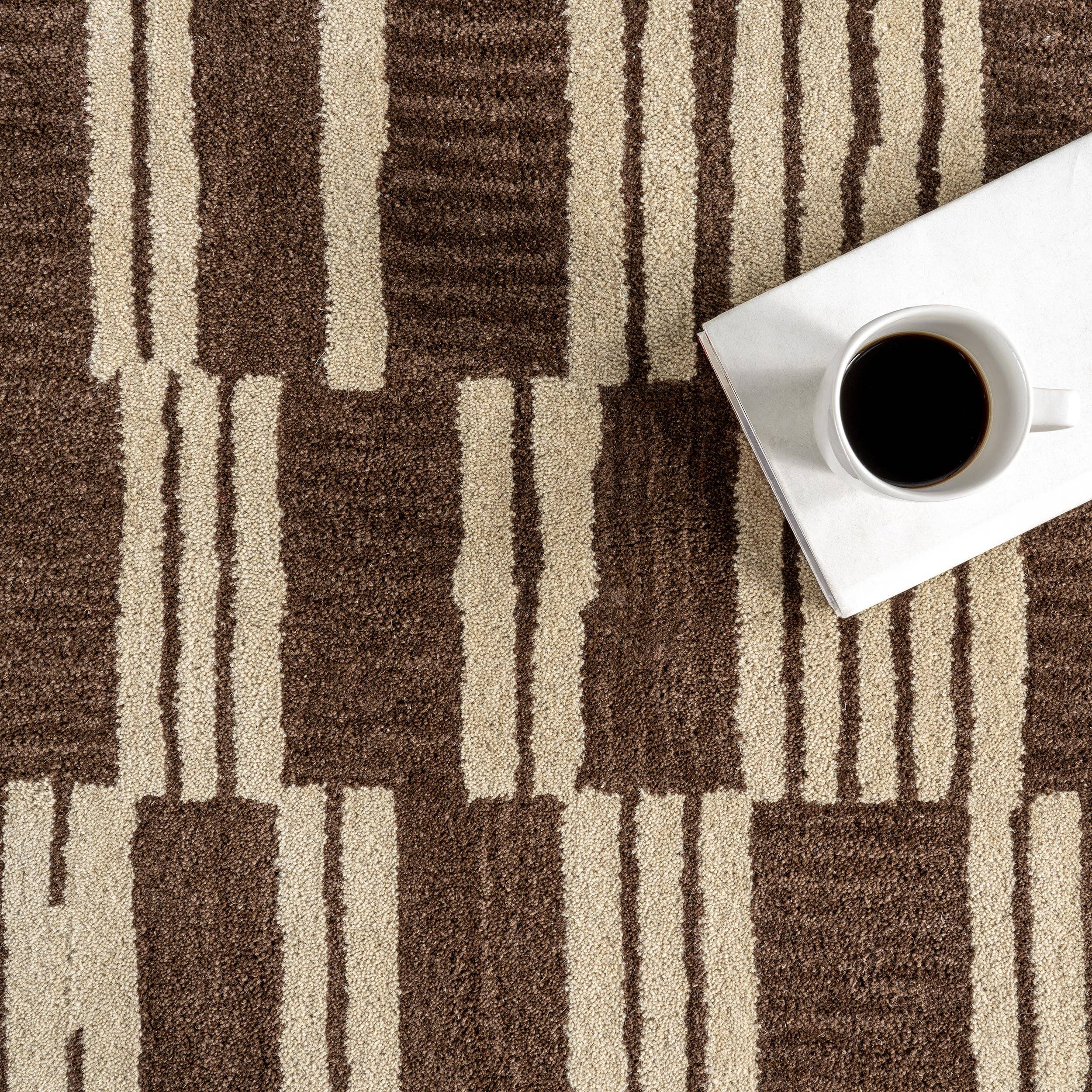 nuLOOM - Vente Tapis - Tapis de zone en laine rayé Tara14