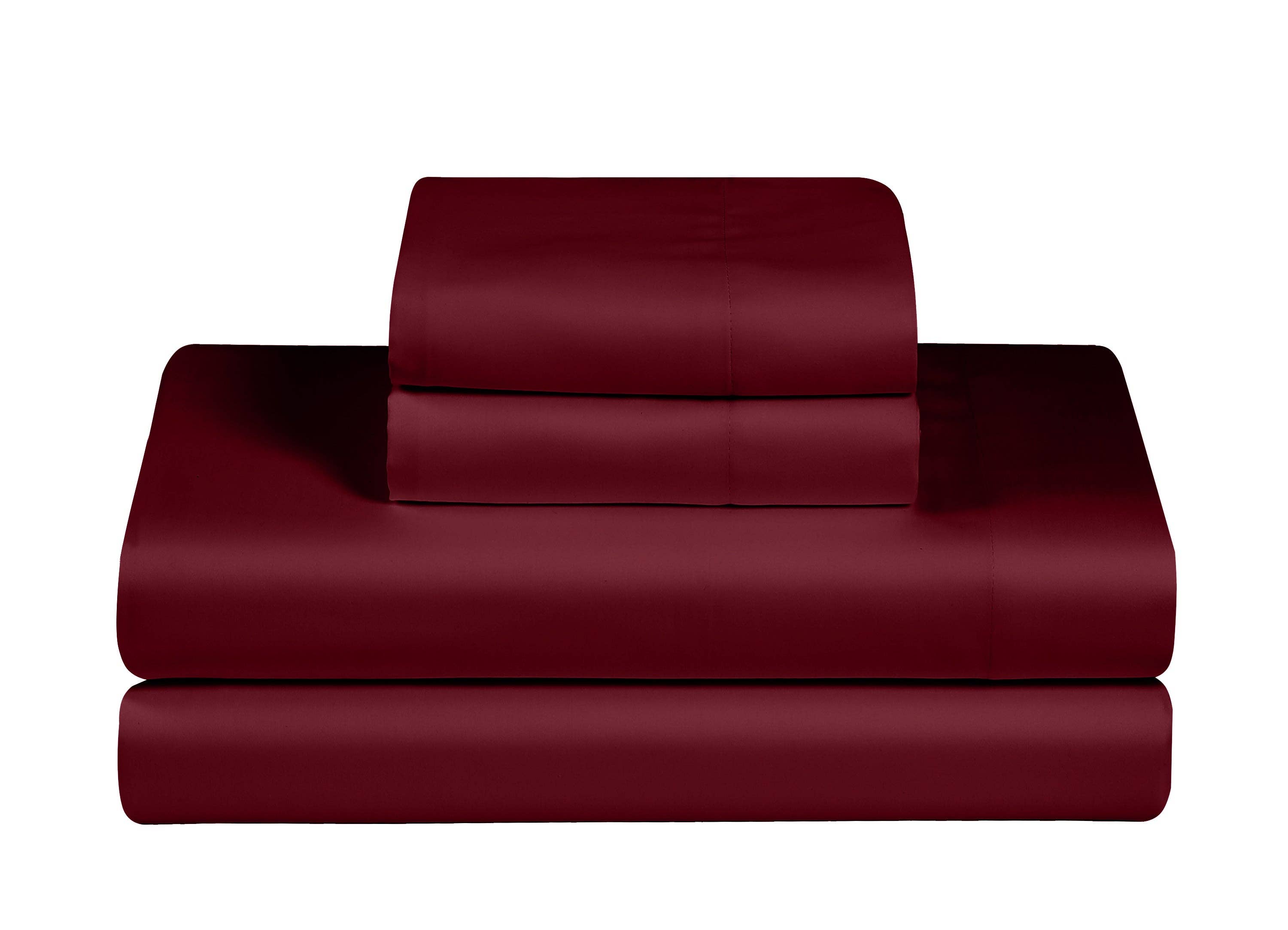 Feather & Stitch New York - Vente Parures de lit - Ensemble de draps en percale 100 % coton, 300 fils (4 pièces)14