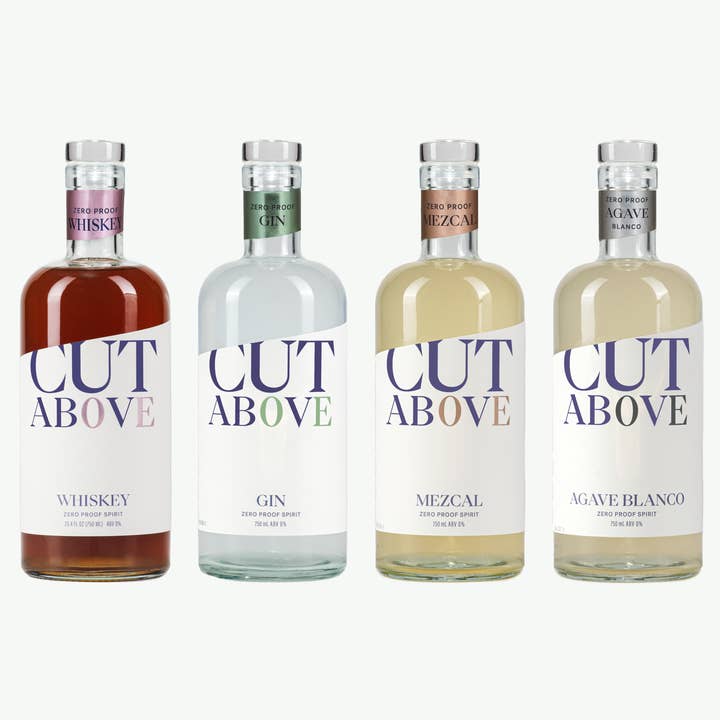 Cut Above Zero Proof Spirits - Wholesale Non-Alcoholic Spirits/Wine/Beer - CUT ABOVE Zero Proof Lineup 4-Pack3