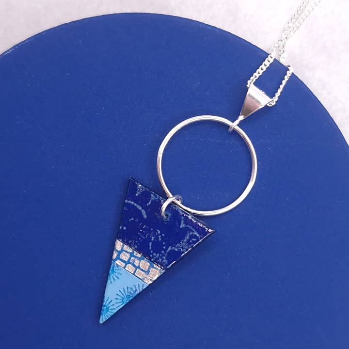 Triangle Pendant - Summer Skies for wholesale by Circle & Dash