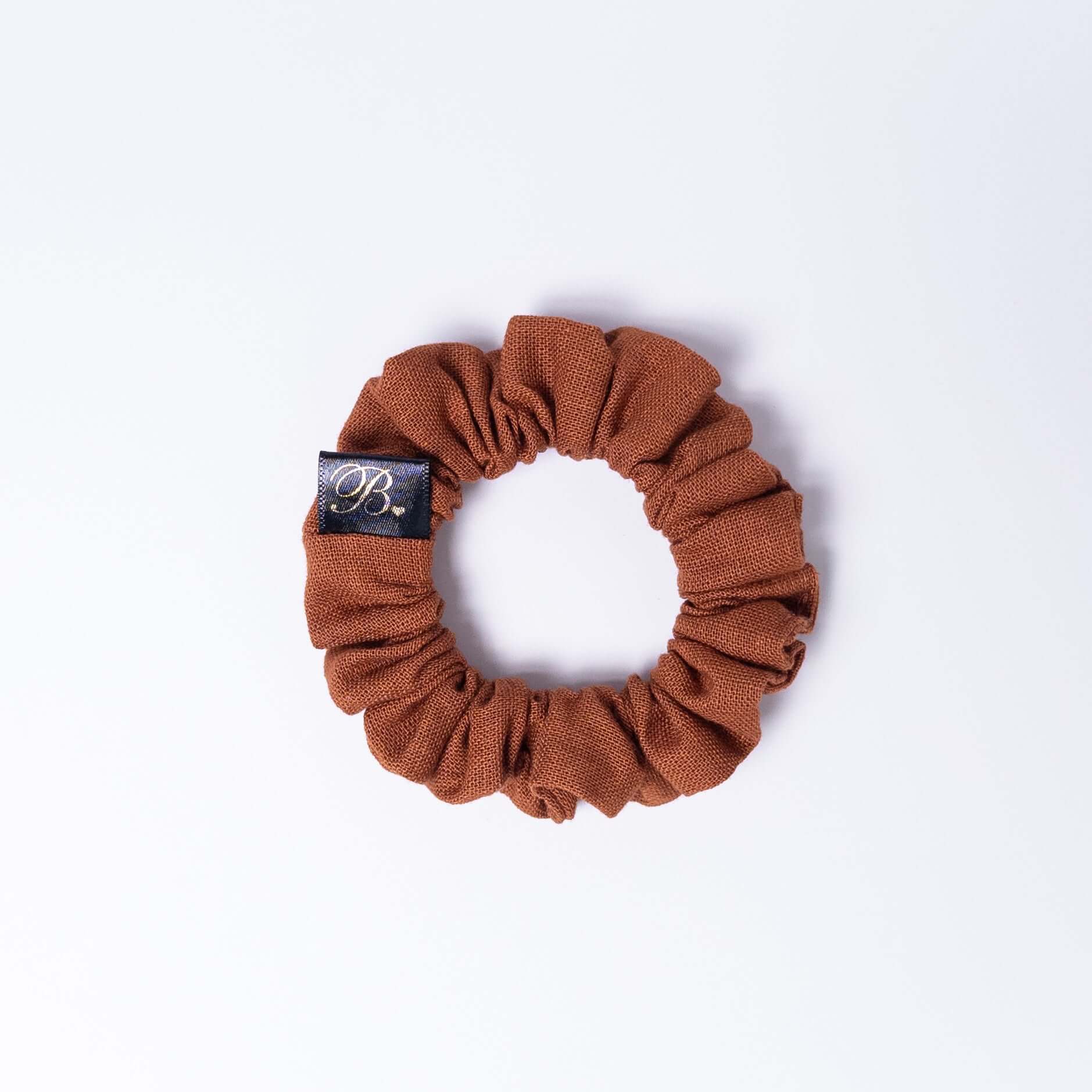 B. LUVV & CO. - Wholesale Scrunchie - Women's - Cotton Linen Scrunchie in Copper6