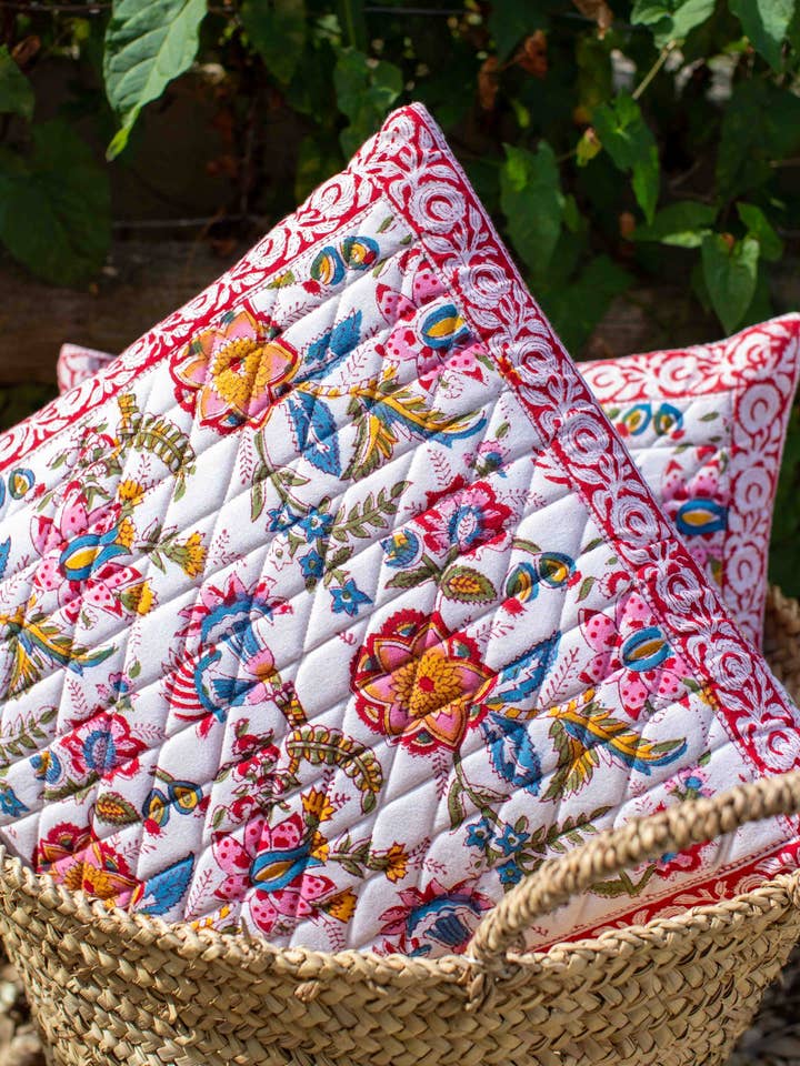 Chirton Quilted Cushion for wholesale by The India Shop