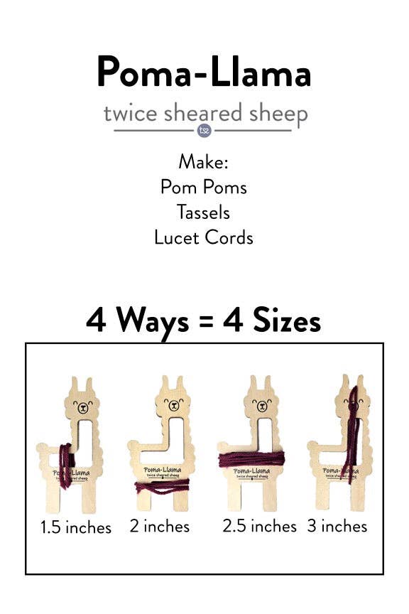 Twice Sheared Sheep - Wholesale Knitting/Crochet Supplies - Poma-Llama Pom Pom, Tassel, and Lucet Cord Maker7