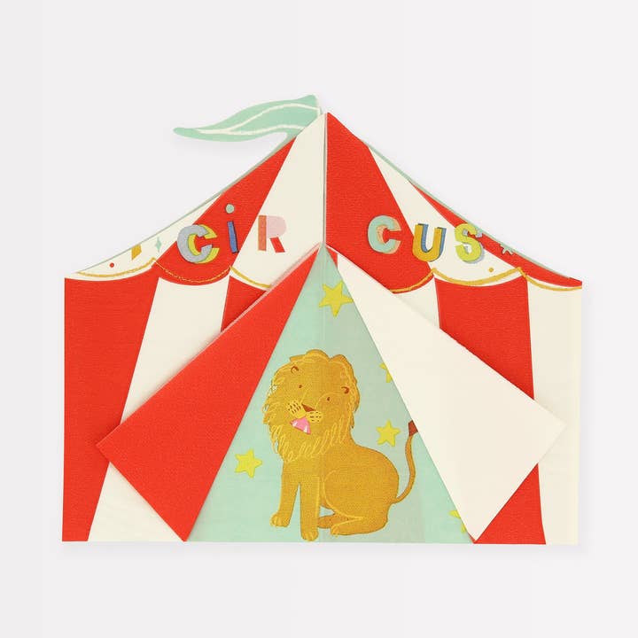 Cirkusformede Store Top Servietter for engroshandel hos Meri Meri