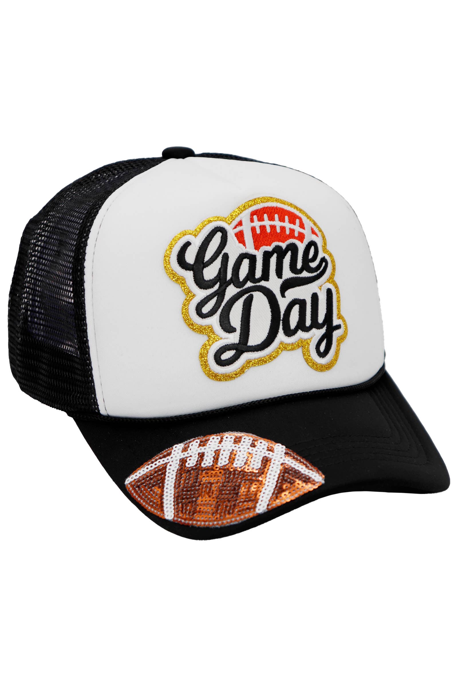 Cap Zone - Wholesale Trucker Hat - Unisex - Football Gameday Patch Sponge Trucker Hat4