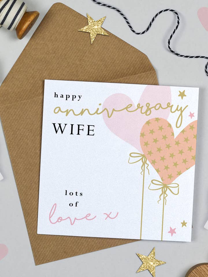 Palloncino a forma di cuore Anniversario Moglie per la vendita all'ingrosso da parte di Michelle Fiedler Design