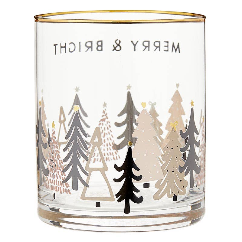 Santa Barbara Design Studio by Creative Brands - Wholesale Cocktail/Liquor Glass - Gold Rimmed Rocks Glass - Merry & Bright2