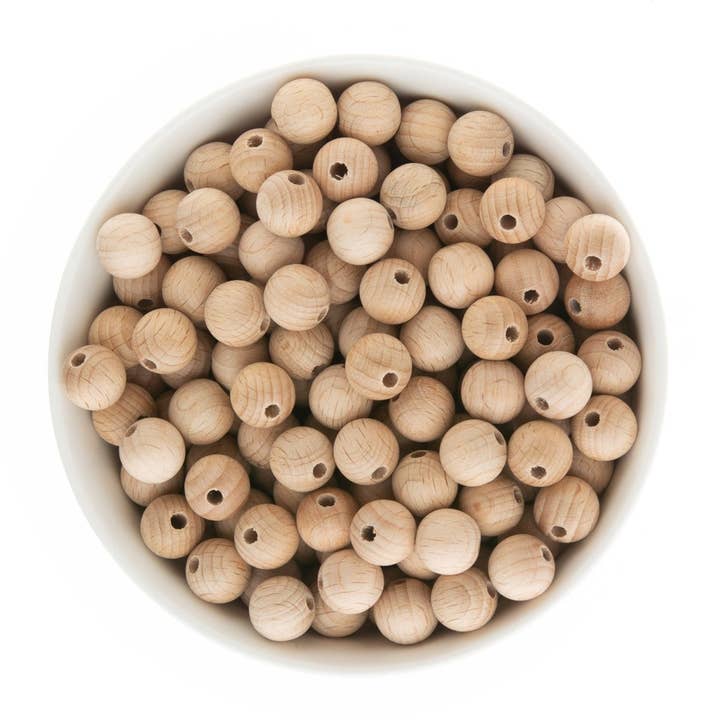 Cara & Co Silicone Craft Supply – wholesale Craft supplies – Round Beech Wood Beads
