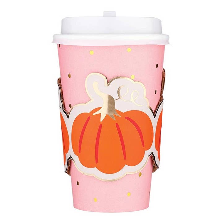 Paper To-Go Cups - Pumpkin - 8ct for wholesale by Angle