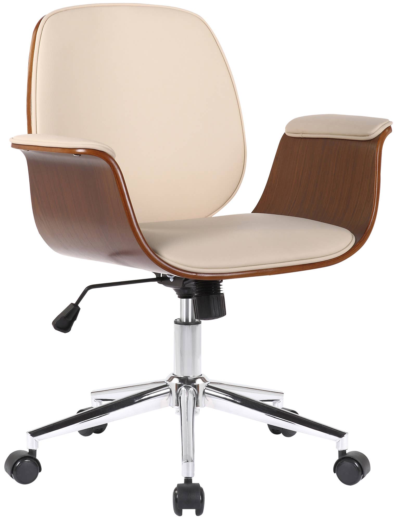 Viborr - Wholesale Chair - Kemberg office armchair - Walnut and chrome steel2