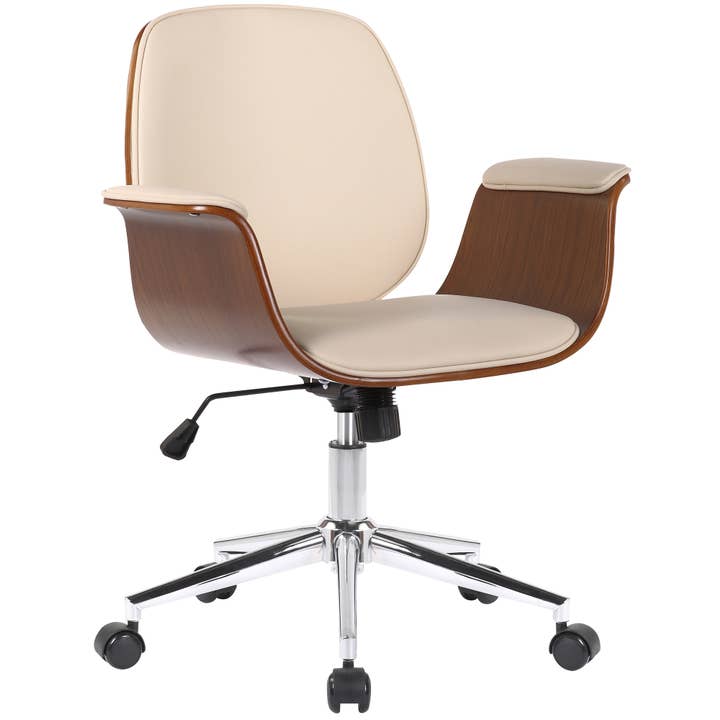 Viborr - Wholesale Chair - Kemberg office armchair - Walnut and chrome steel2