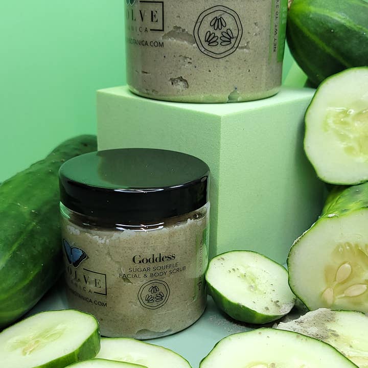 Gommage naturel pour le visage et le corps Goddess pour peau sensible 10 oz pour la vente par Evolve Botanica