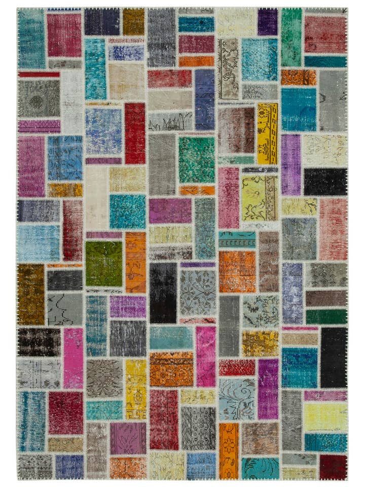 Tapete Patchwork Moderno Multicolor 7x10 - 29638 por atacado de RUG N CARPET