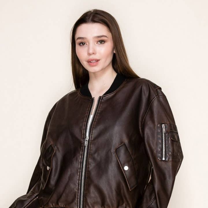 Casaco de Pele Sólido de Manga Comprida T11140 por atacado de White Birch