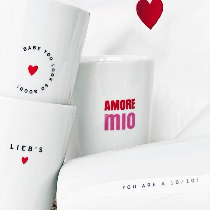 Goldscherben - Vendita all'ingrosso Tazza - Tazza colorata Spring Love Heart I Amore1