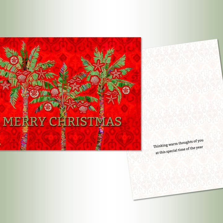 Merry Christmas Palms - Deluxe Glitter #66225 for wholesale by Lux Press Group | LPG Greetings