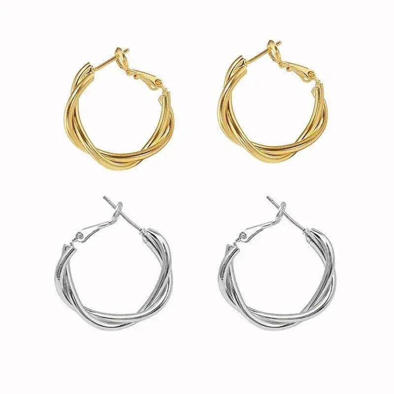 Sweet Cherry Sky - Wholesale Hoop Earrings - Simple Stainless Steel Gold or Silver Hoop Earrings1